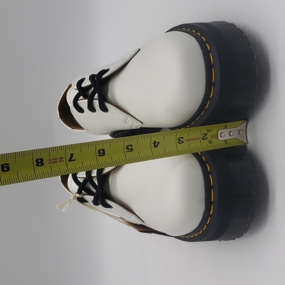 291- Dr. Martens AirWair White Leather Platform Shoes Size 7W / 6M NWT – Unisex - Picture 7 of 13